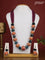 Jaipur crystal beaded maroon and blue beads necklace with earrings