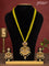 Jaipur crystal beaded multilayer yellow necklace with lakshmi pendant