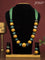 Jaipur multilayer beaded green necklace with meenakari beads
