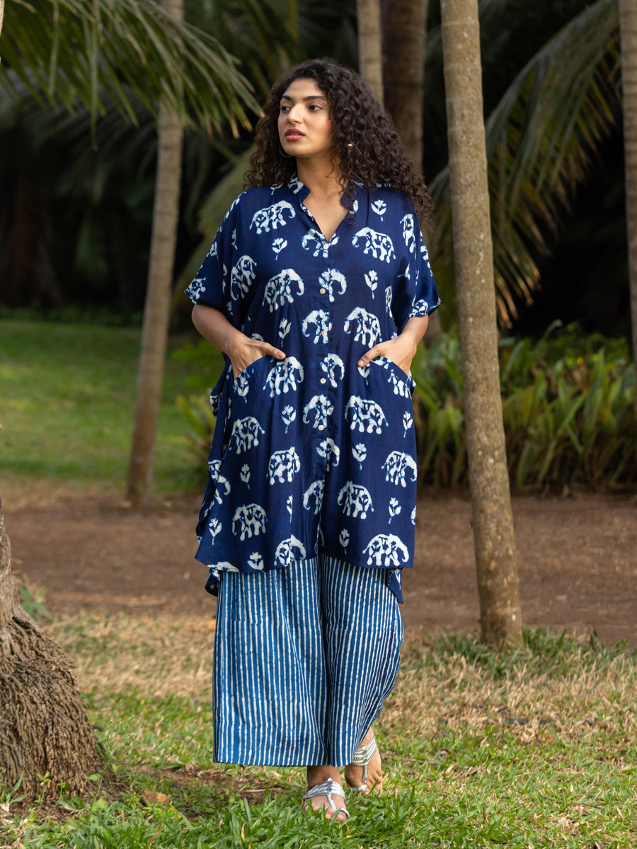 Savan Indigo Shirt Kurta/Dress