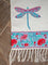 Dragonfly Block Printed Cotton Dhurrie Rug