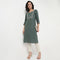 Embroidered Yoke Cotton Dobby Kurta