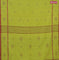 Bengal soft cotton saree light green and maroon with thread woven buttas and simple border