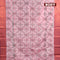 Banarasi semi tussar saree dual shade of pink and wine shade with allover ikat weaves and copper zari woven border