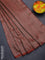 Banarasi semi crepe saree rust shade with allover thread & zari woven brocade weaves and woven border