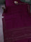 Chiniya silk saree wine shade with plain body and woven border