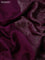 Chiniya silk saree wine shade with plain body and woven border