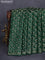 Chiniya silk saree green and brown with allover zari weaves & bandhini prints and zari woven border