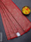 Banarasi semi silk saree red with allover thread & zari weaves and woven border