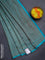 Banarasi semi silk saree teal blue with allover thread & zari weaves and woven border