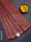 Banarasi semi silk saree maroon with allover thread & zari weaves and woven border