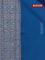 Banarasi semi silk saree peacock blue with allover thread & zari weaves and woven border