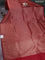 Banarasi semi silk saree maroon with allover thread & zari weaves and woven border