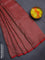 Banarasi semi silk saree red with allover thread & zari weaves and woven border
