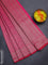 Banarasi semi silk saree pink with allover thread & zari weaves and woven border