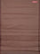 Coimbatore cotton saree pastel brown and coffee brown with allover self emboss and thread woven border