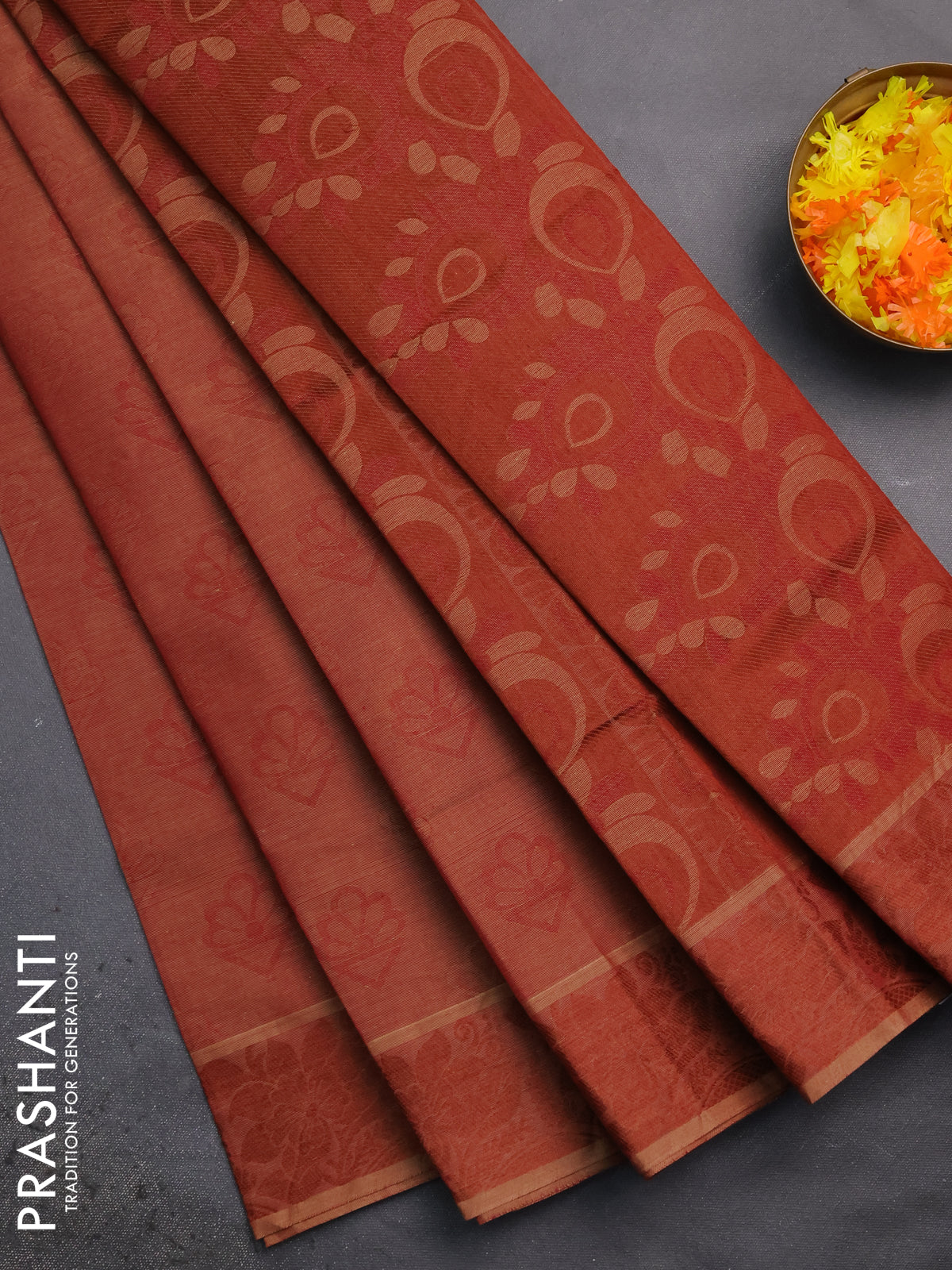 Coimbatore cotton saree pastel maroon and maroon with allover self emboss and thread woven border