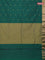 Arani semi silk saree dual shade of green with zari woven thilak buttas and zari woven border