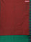 Arani semi silk saree maroon shade and dual shade of green with plain body and temple design border