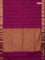 Arani semi silk saree dark magenta pink with zari woven floral buttas and zari woven border