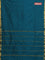 Arani semi silk saree peacock green with plain body and zari woven border