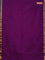 Arani semi silk saree purple with plain body and zari woven border