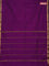 Arani semi silk saree purple with plain body and zari woven border