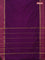 Arani semi silk saree purple and green shade with plain body and paisley zari woven simple border