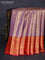 Bangalori tissue silk saree mild lavender and reddish pink with allover zari woven brocade weaves and long zari woven border
