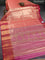 Bangalori tissue silk saree peach pink and pink with allover zari woven brocade weaves and long zari woven border