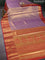 Bangalori tissue silk saree lavender and pink with allover zari woven brocade weaves and long zari woven border