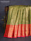 Bangalori tissue silk saree light green and pink with allover zari woven brocade weaves and long zari woven border
