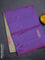 Banana pith saree dual shade of purple and cream with thread woven buttas in borderless style