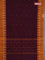 Chettinad cotton saree wine shade and dark mustard with thread woven buttas and temple thread woven simple border