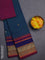 Chettinad cotton saree dual shade of bluish green and dual shade of maroon with thread woven buttas and long rettapet thread woven border
