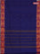 Chettinad cotton saree navy blue and maroon with thread woven buttas and zari woven annam butta border