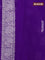 Banarasi chiffon silk saree violet with silver zari woven buttas and silver zari woven border