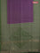 Chappa saree purple and green with allover small zari checked pattern and printed border