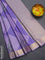 Bangalori semi silk saree pastel lavender with allover ikat weaves and zari woven border