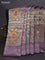 Banarasi semi raw silk saree violet with allover zari woven paithani weaves and zari woven border