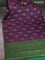 Banarasi tussar silk saree purple and green with thread & zari woven floral buttas and woven border