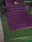 Banarasi tussar silk saree purple and green with thread & zari woven buttas and woven border