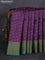 Banarasi tussar silk saree purple and green with allover thread & zari woven buttas and woven border