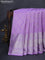 Kanchipuram silk saree lavender with allover silver zari woven brocade weaves and long rich silver zari woven border