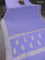 Banarasi chiffon silk saree lavender shade with silver zari woven buttas and silver zari woven border