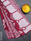 Jaipur cotton saree marron and off white with allover batik prints in borderless style