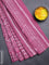 Jaipur cotton saree mauve pink with allover prints and printed border