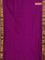 10 yards Poly cotton saree purple and light green with plain body and zari woven border