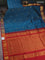 10 yards silk cotton saree peacock green and maroon with allover vairaosi pattern & zari buttas and zari woven border