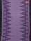 Ikat cotton saree lavender and black with allover ikat weaves and simple border